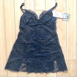 NWT! Felina Black Lace Babydoll Negligé
